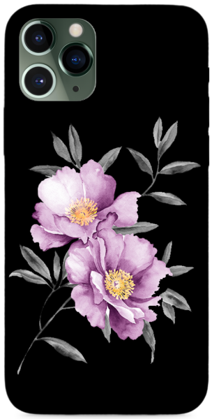 Purple flower / black