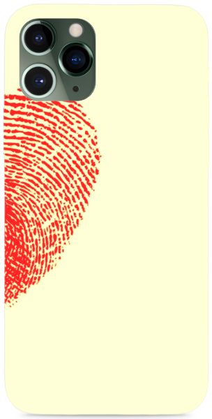 Finger print heart right side