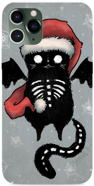 Goth Santa cat