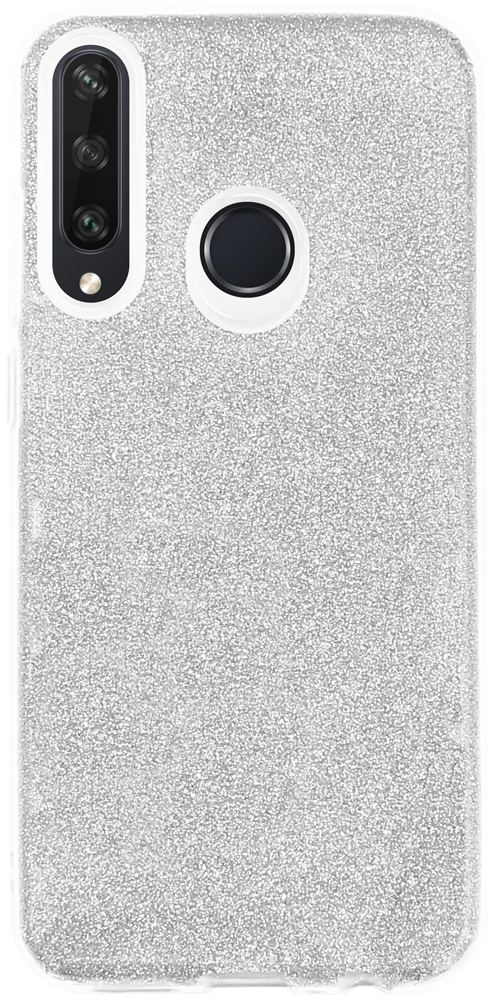 Huawei Y6P szilikon tok csillogó hátlap ezüst