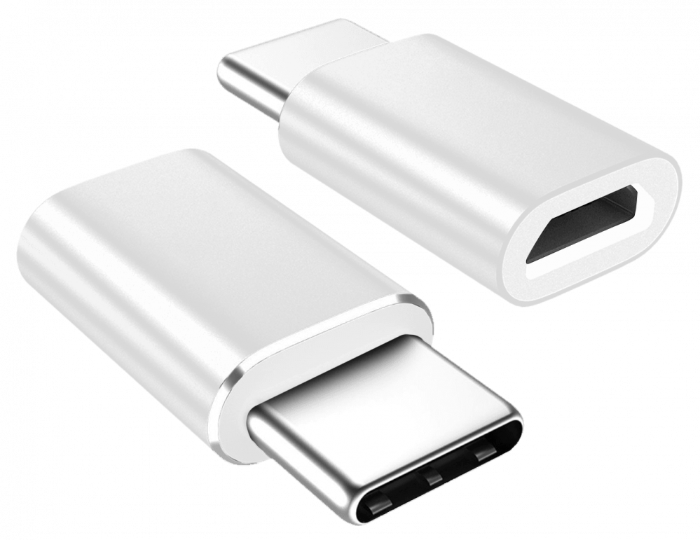 Nokia 5 átalakító adapter micro USB csatlakozóról TYPE-C csatlakozóra fehér