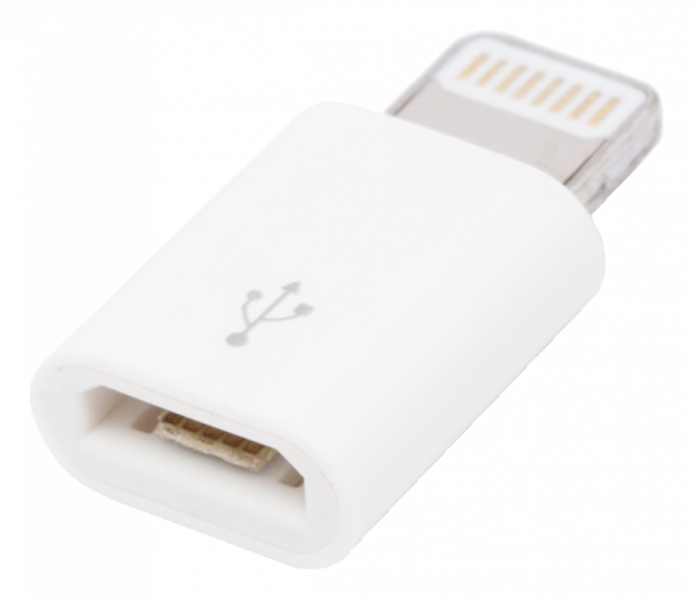 Honor 50 átalakító adapter micro USB csatlakozóról Lightning csatlakozóra fehér
