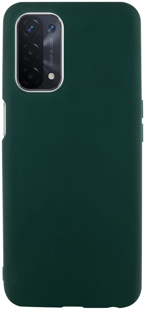 Oppo A54 5G szilikon tok matt sötétzöld