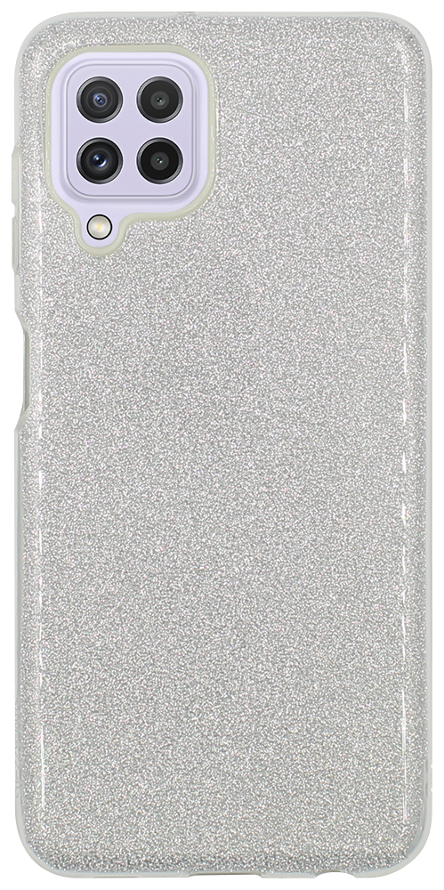 Samsung Galaxy M32 (SM-M325F) szilikon tok csillogó hátlap ezüst