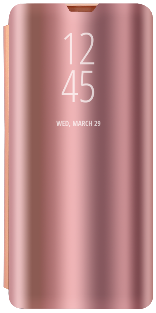Samsung Galaxy A04s (SM-A047F) oldalra nyíló flipes bőrtok Smart Clear View rozéarany