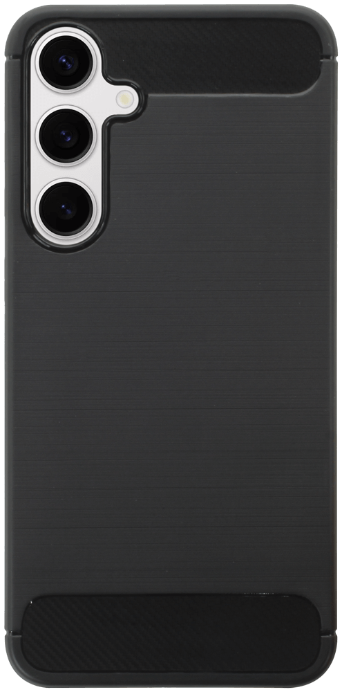 Samsung Galaxy S24 Plus (SM-S926B) ütésálló szilikon tok szálcsiszolt-karbon minta légpárnás sarok fekete