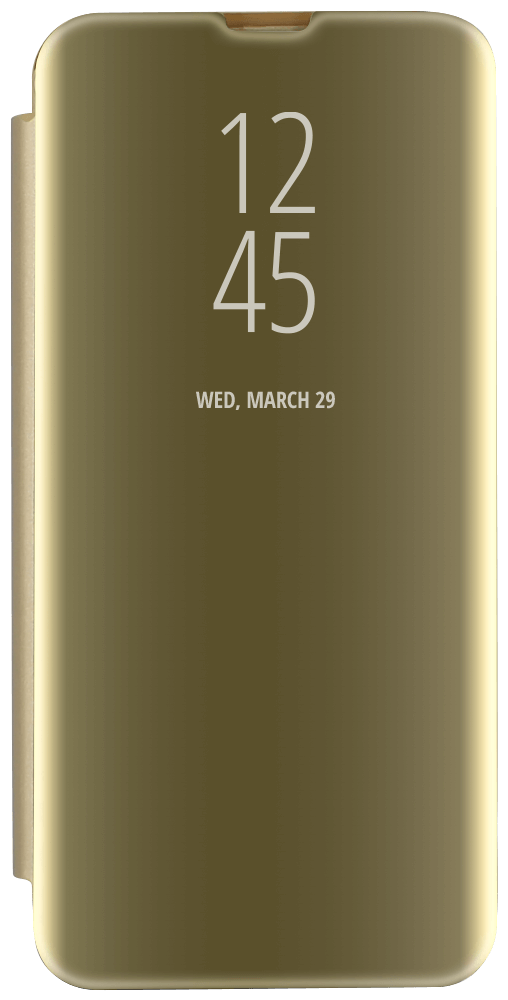 Samsung Galaxy A54 (SM-A546B) oldalra nyíló flipes bőrtok Smart Clear View arany