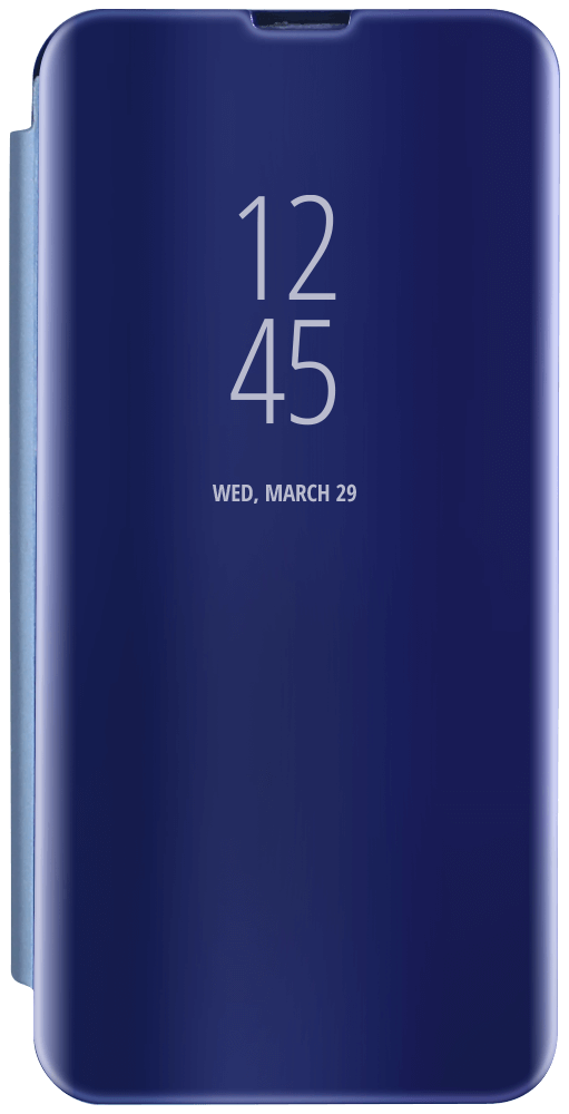 Samsung Galaxy A14 (SM-A145R) oldalra nyíló flipes bőrtok Smart Clear View sötétkék