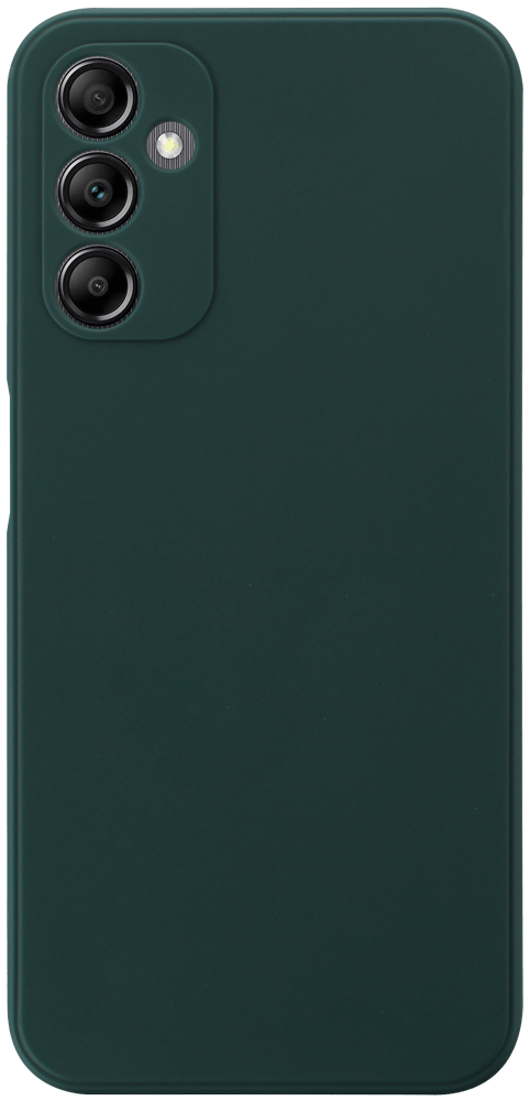 Samsung Galaxy A14 (SM-A145R) szilikon tok kameravédővel matt sötétzöld
