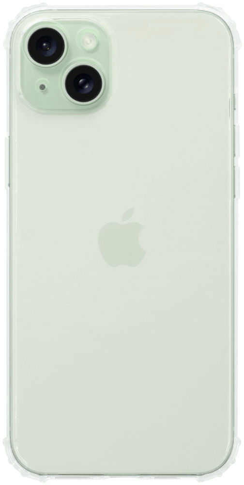 Apple iPhone 15 Plus szilikon tok közepesen ütésálló légpárnás sarok kameravédővel átlátszó