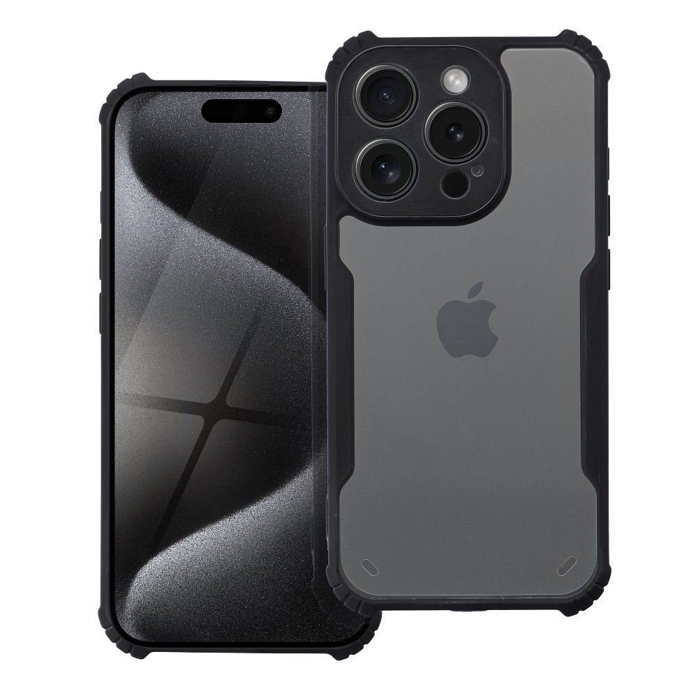 ANTI-DROP tok – Maximális védelem iPhone 15 Pro Max készülékhez fekete színben