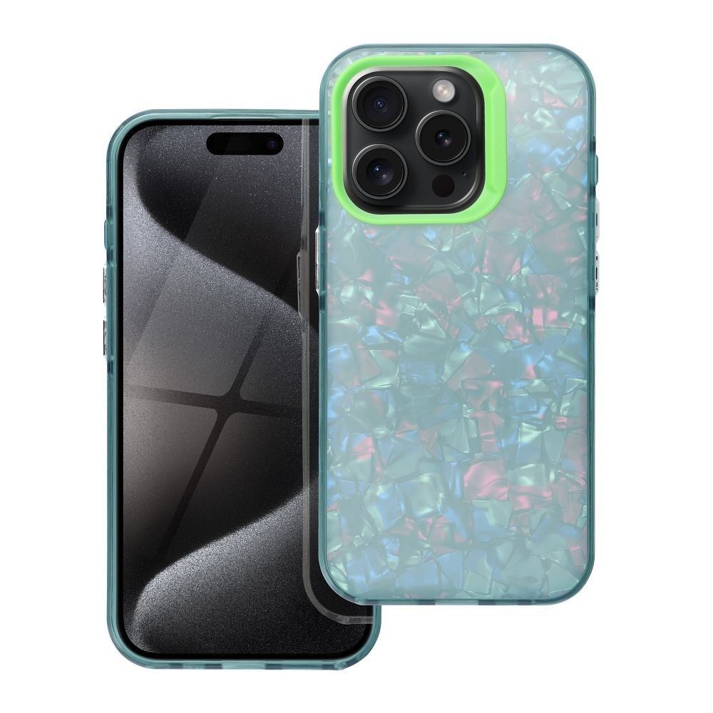 TUTTI FRUTTI tok iPhone 12 / 12 Pro-hoz, zöld - Stílusos és Tartós Védelem