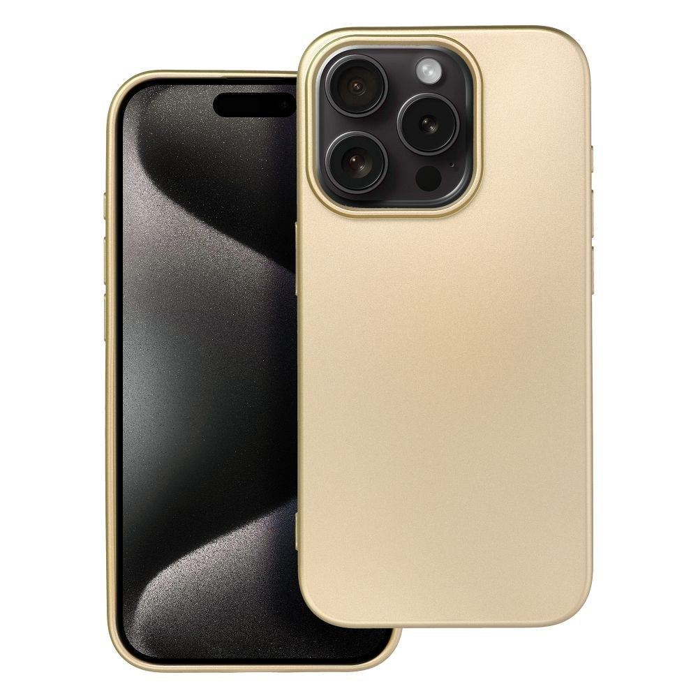 METALLIC Tok – Prémium Védelem iPhone 15 Pro-hoz Arany Színben