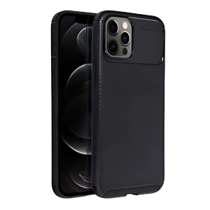 CARBON PREMIUM tok iPhone 12 Pro Max-hoz - Fekete